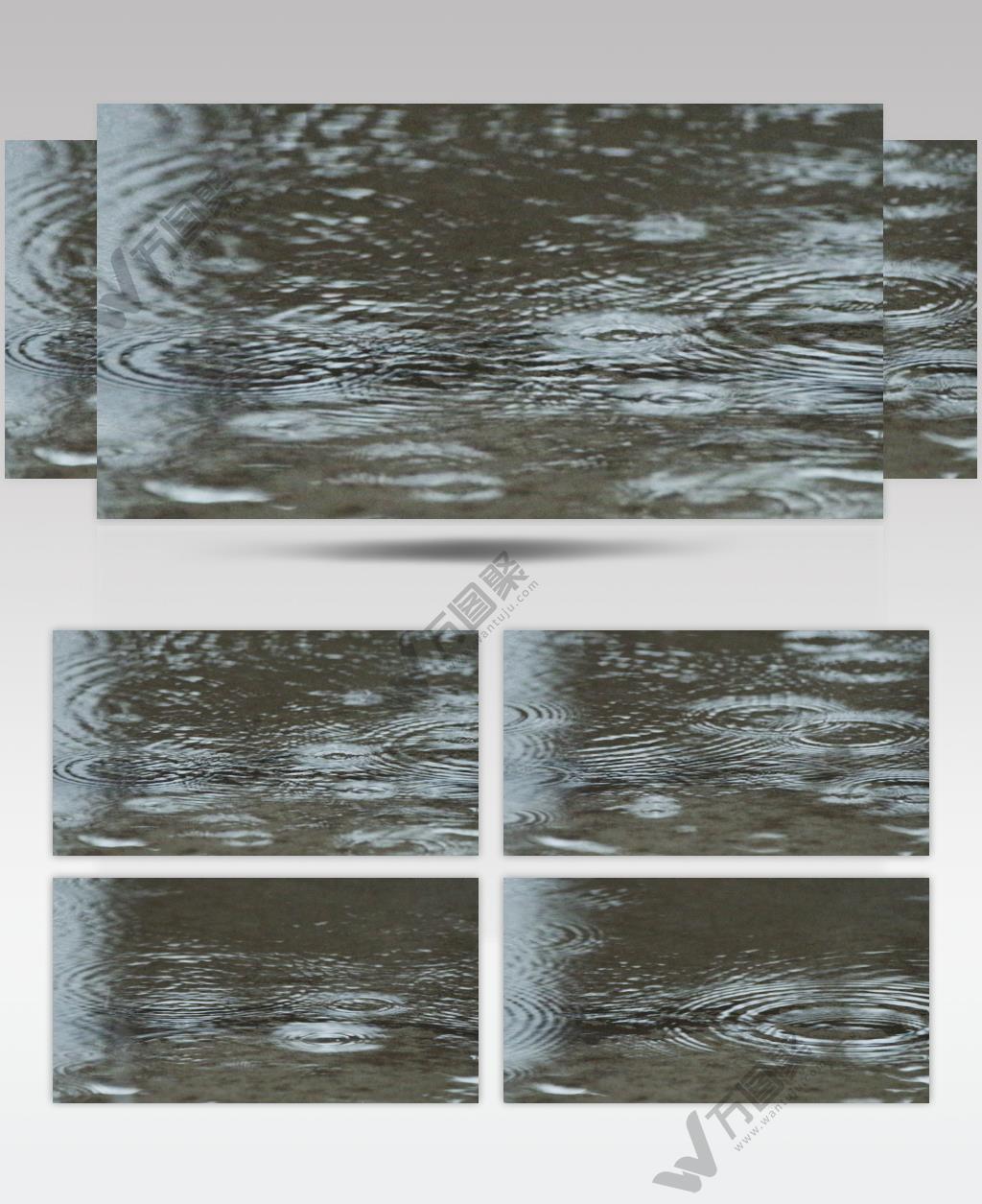 下雨水滴4K实拍 (1)