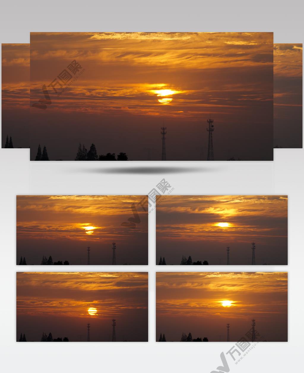 清晨日出延时实拍镜头