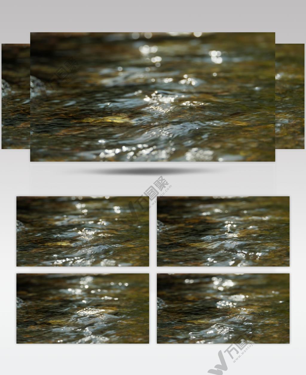 泉水小溪瀑布实拍镜头 (2)