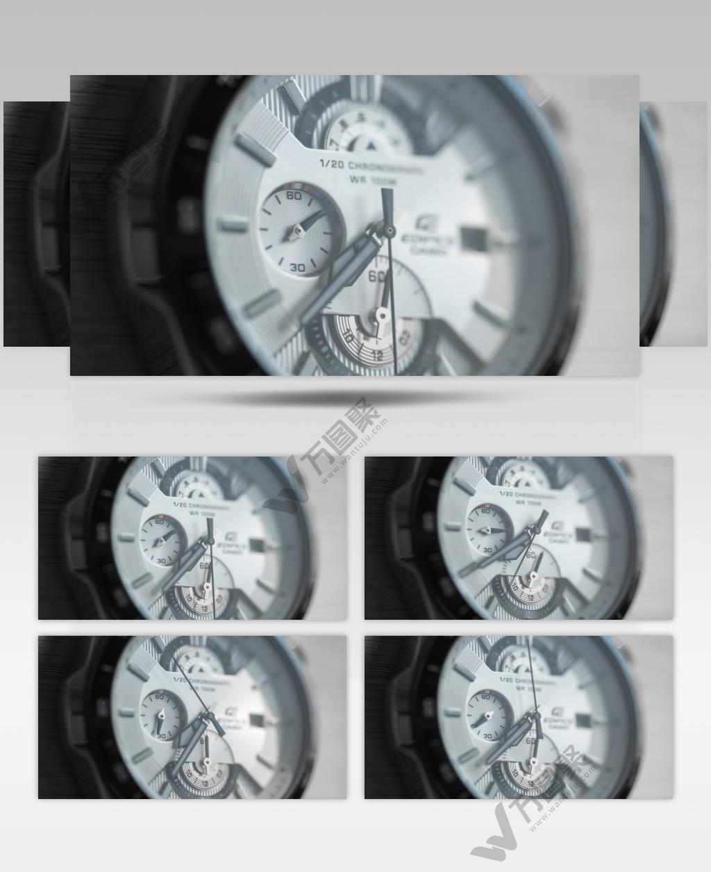 手表时钟时光飞逝实拍镜头