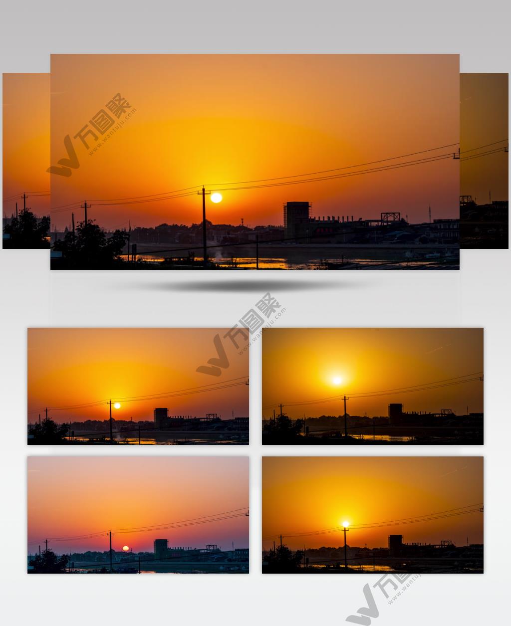 早晨日出延时实拍镜头