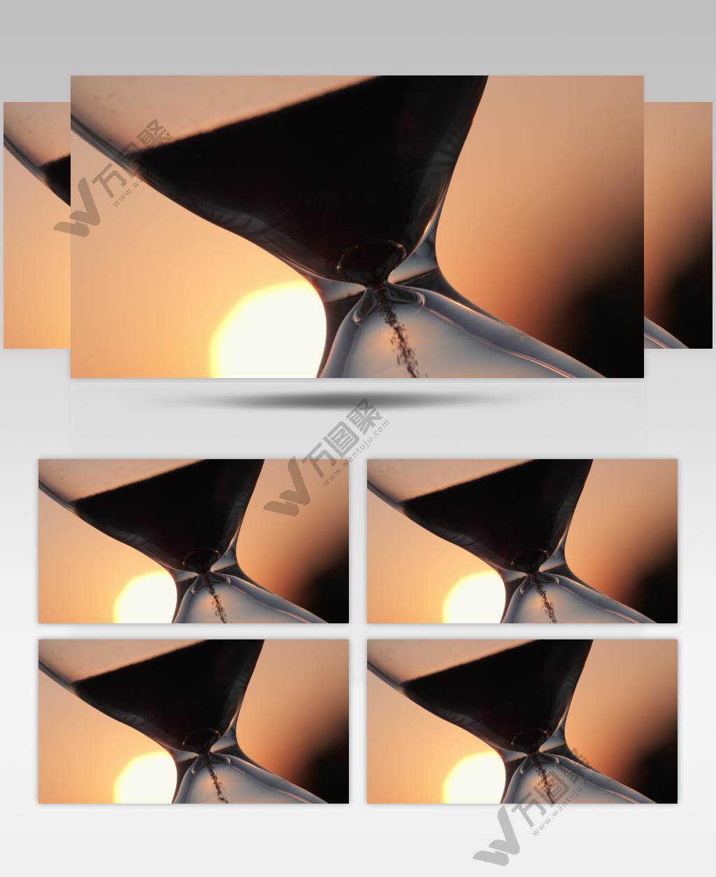 沙漏夕阳时光飞逝实拍