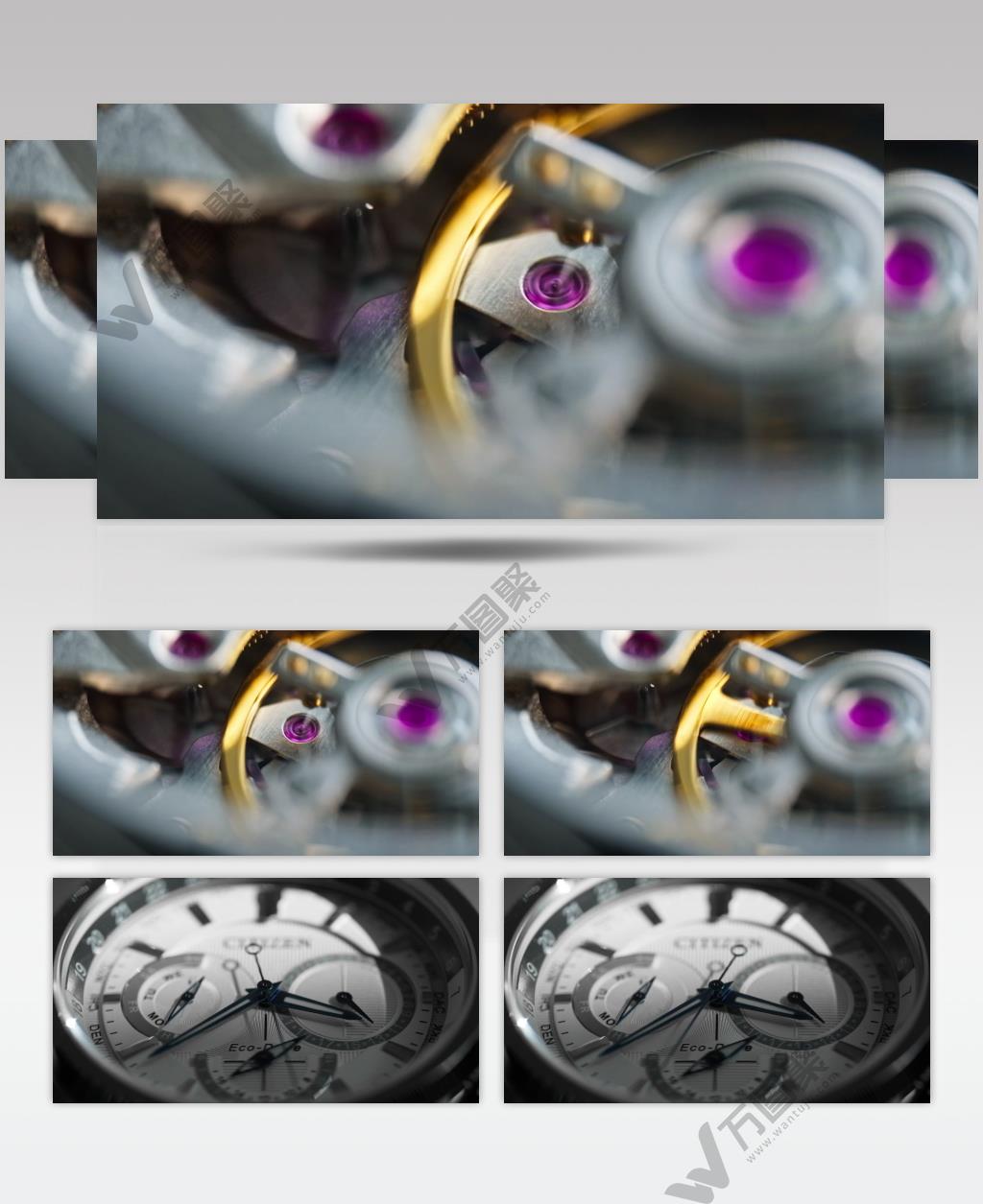 机械手表机芯指针秒针微距特写