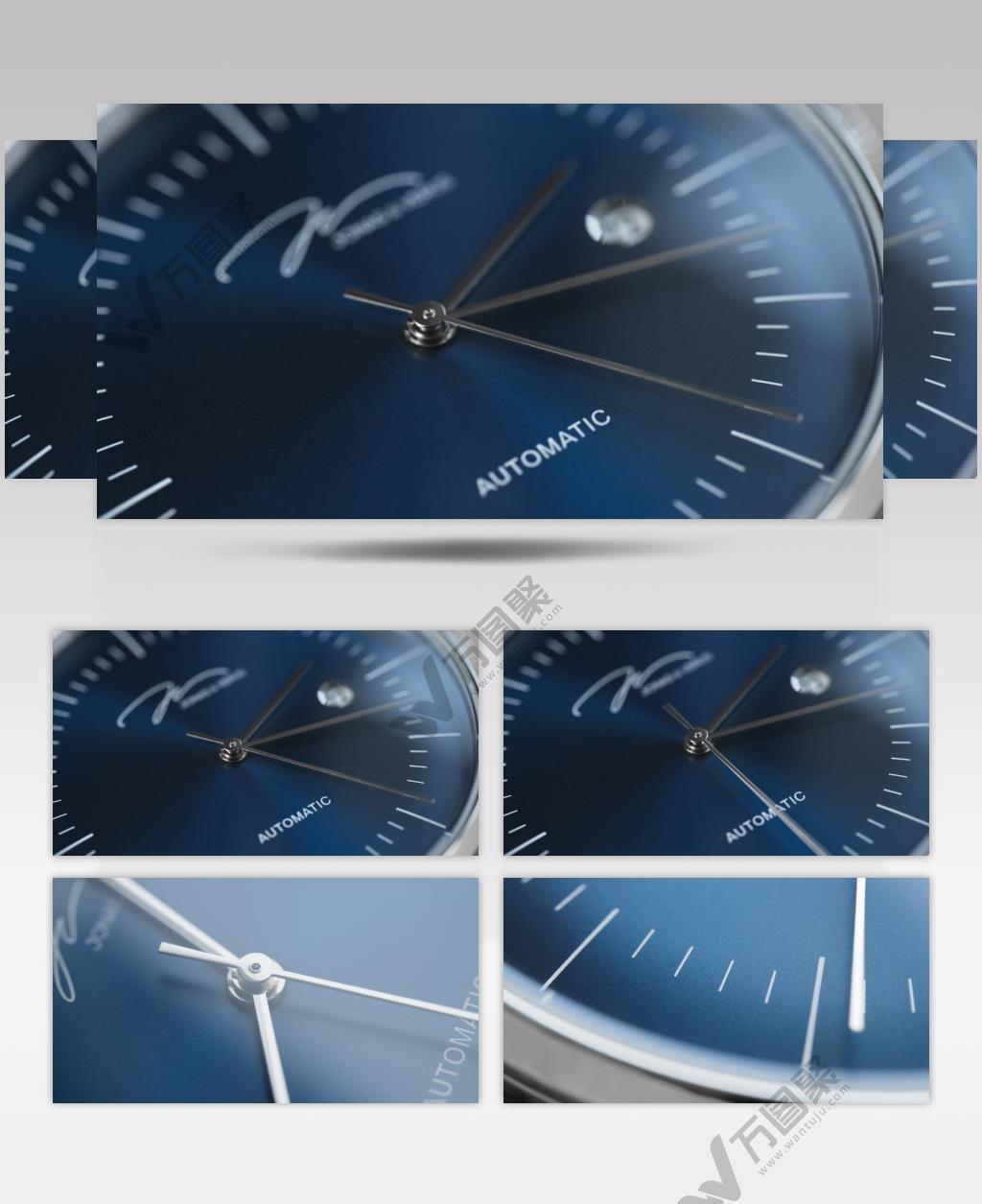 机械手表时钟指针微距特写争分夺秒