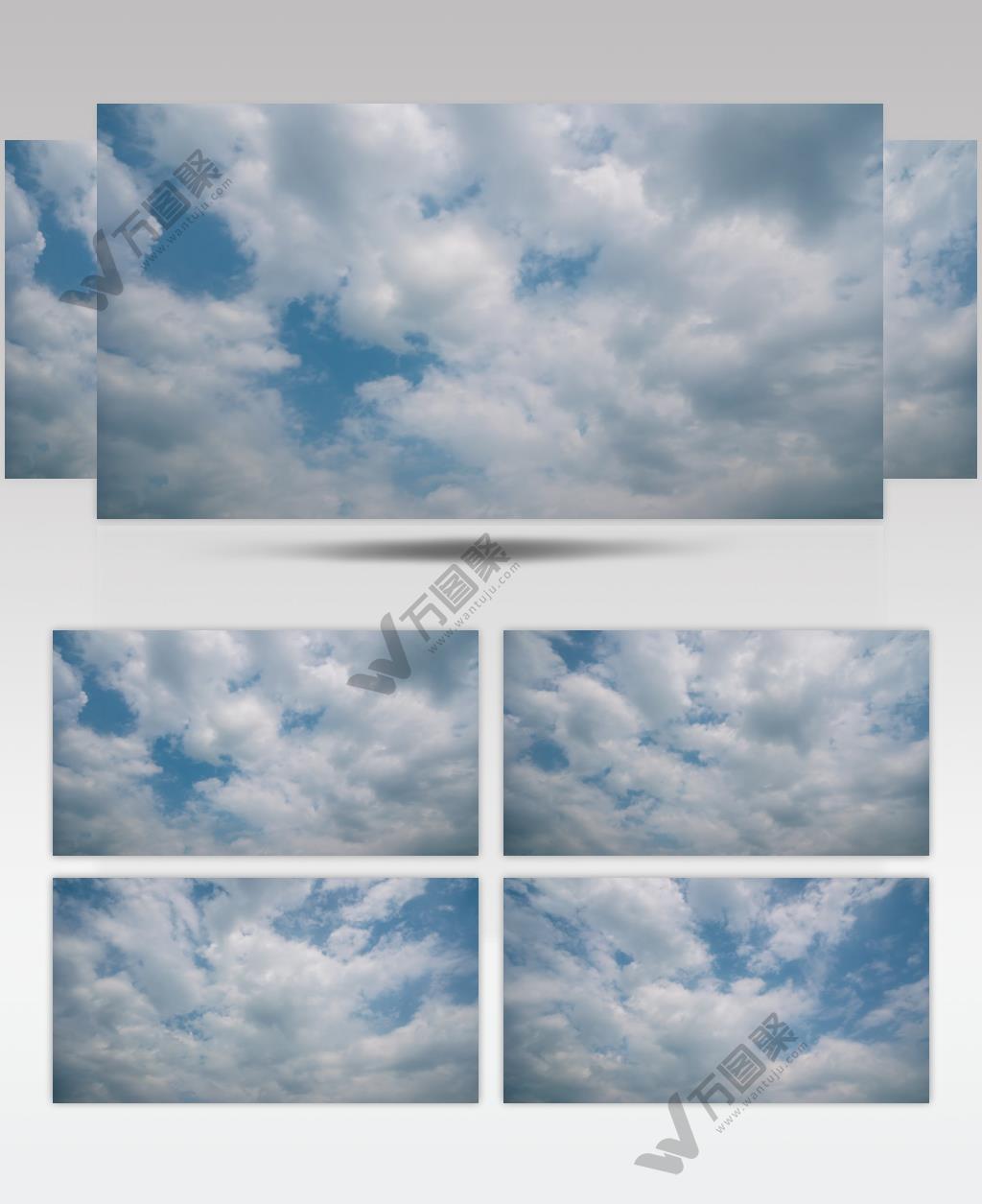 蓝天白云天空天气晴朗风景延时