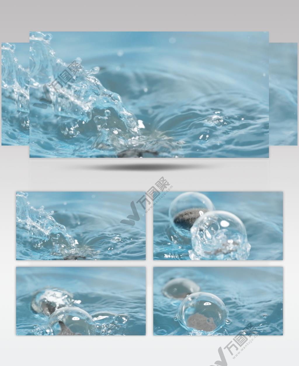 沙漏掉入水中慢镜升格实拍