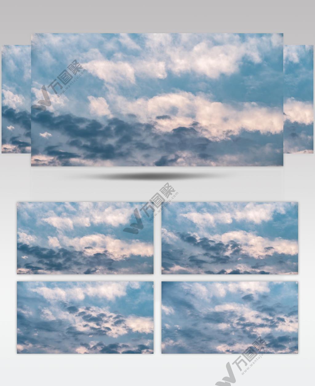 傍晚黄昏天空云层交叉移动延时唯美