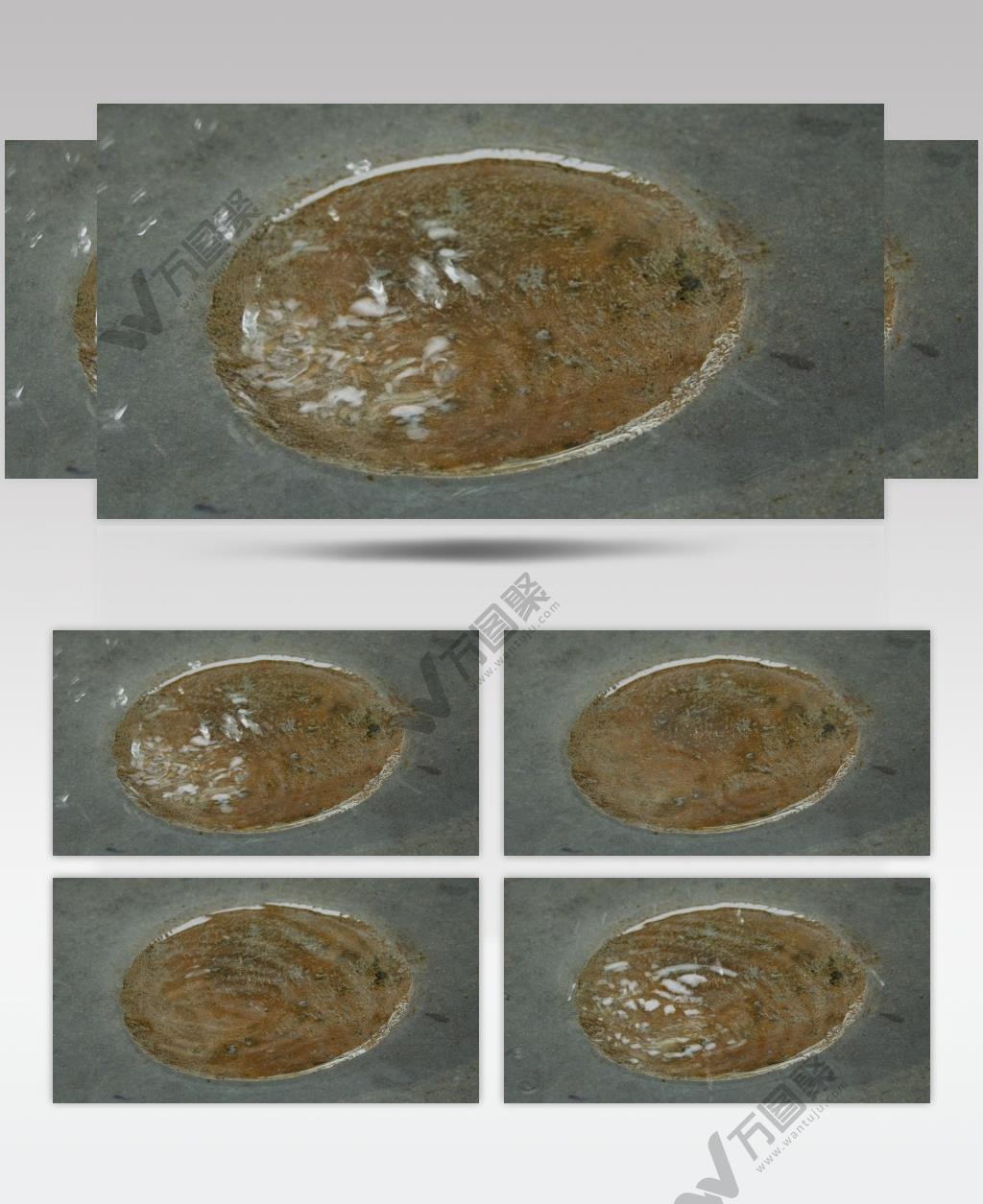 下雨地砖水滴石穿慢镜升格实拍