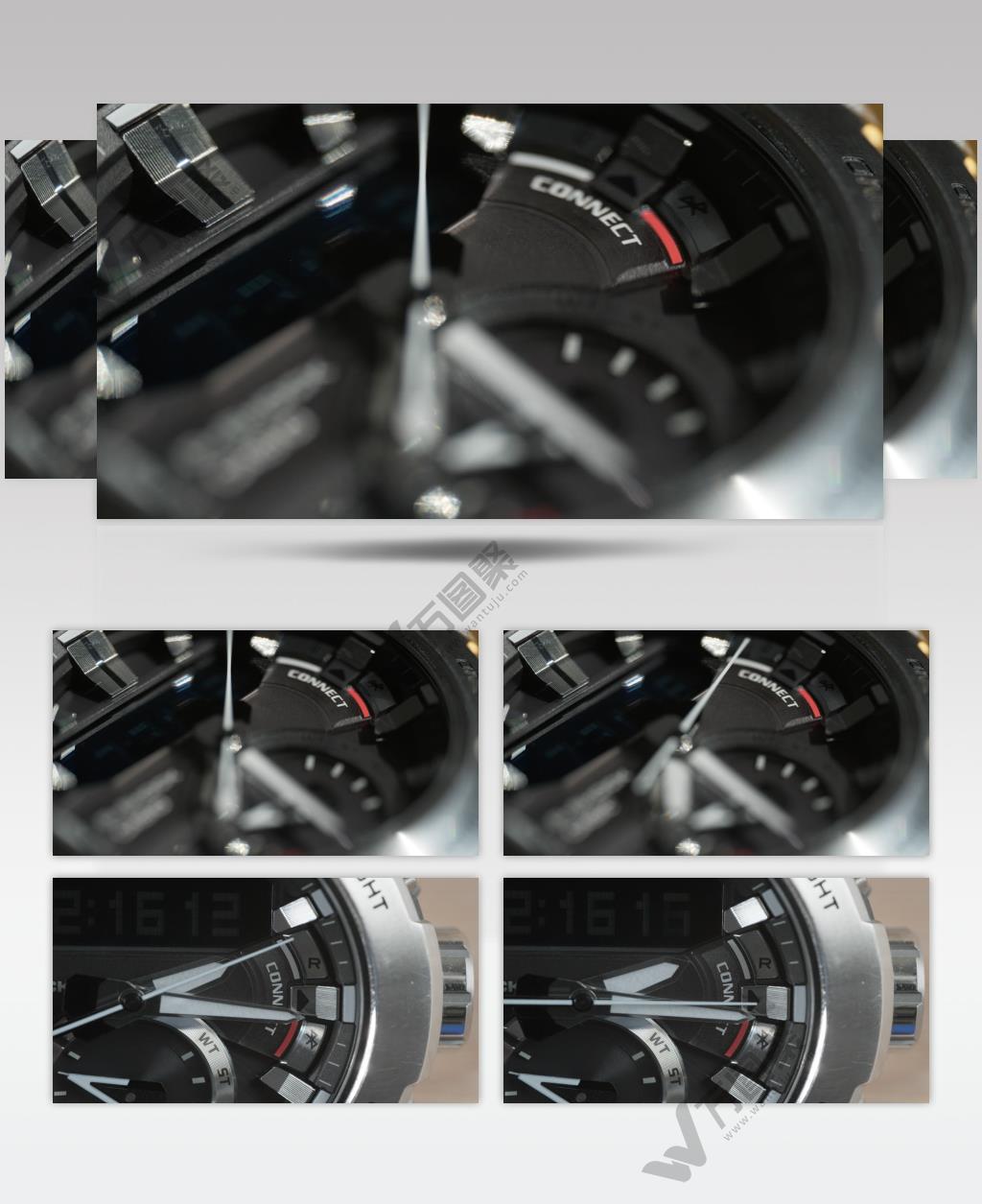 电子手表时钟指针微距争分夺秒