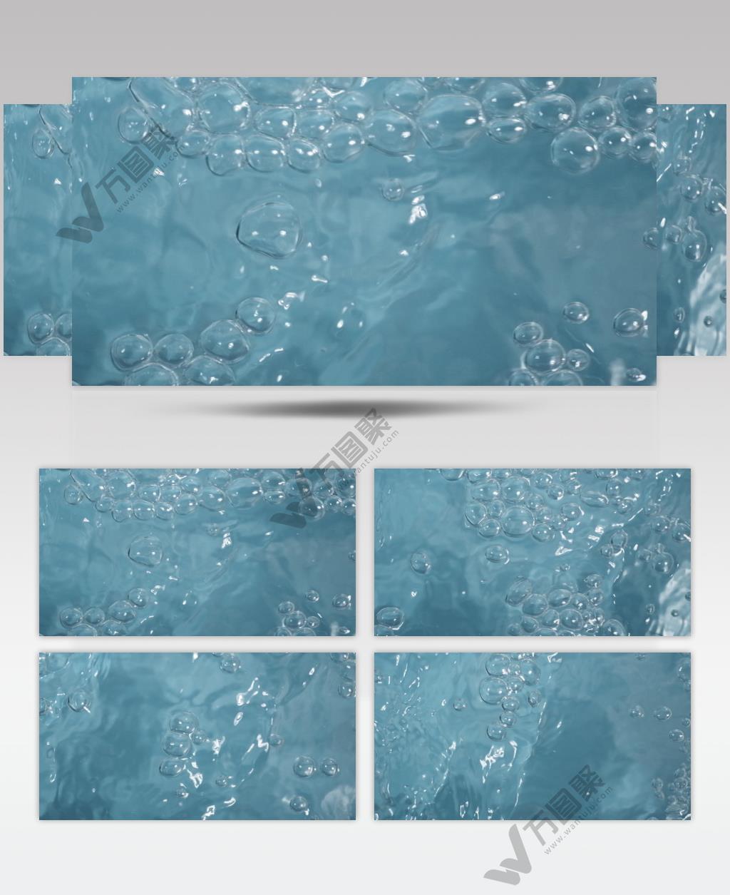 浴室接水自来水珠气泡背景实拍空镜