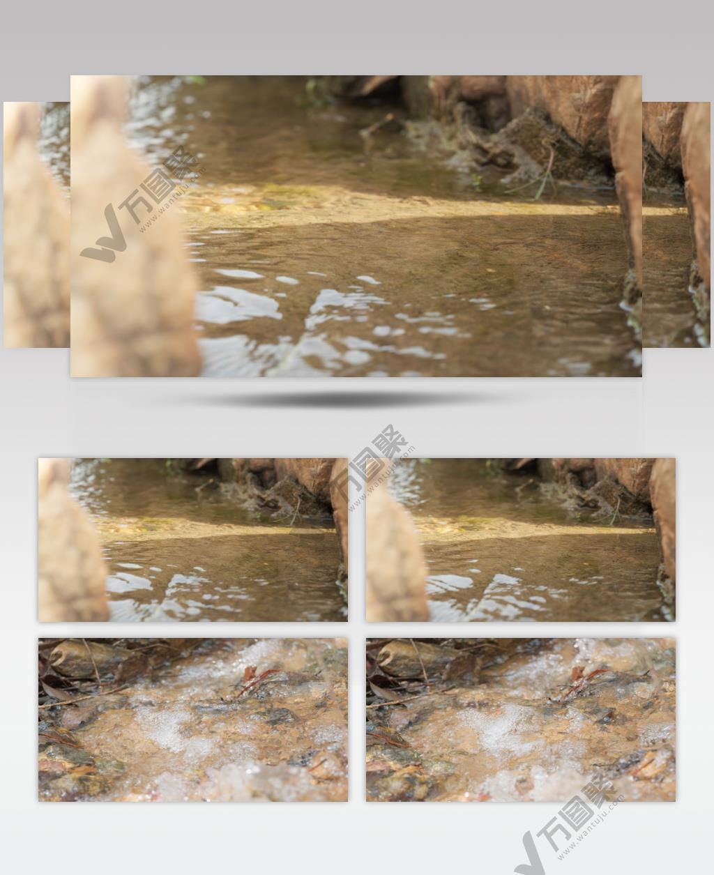 山泉水小溪瀑布实拍镜头 (10)