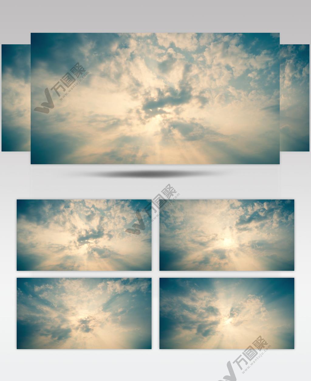 丁达尔耶稣光圣光普照天空云朵