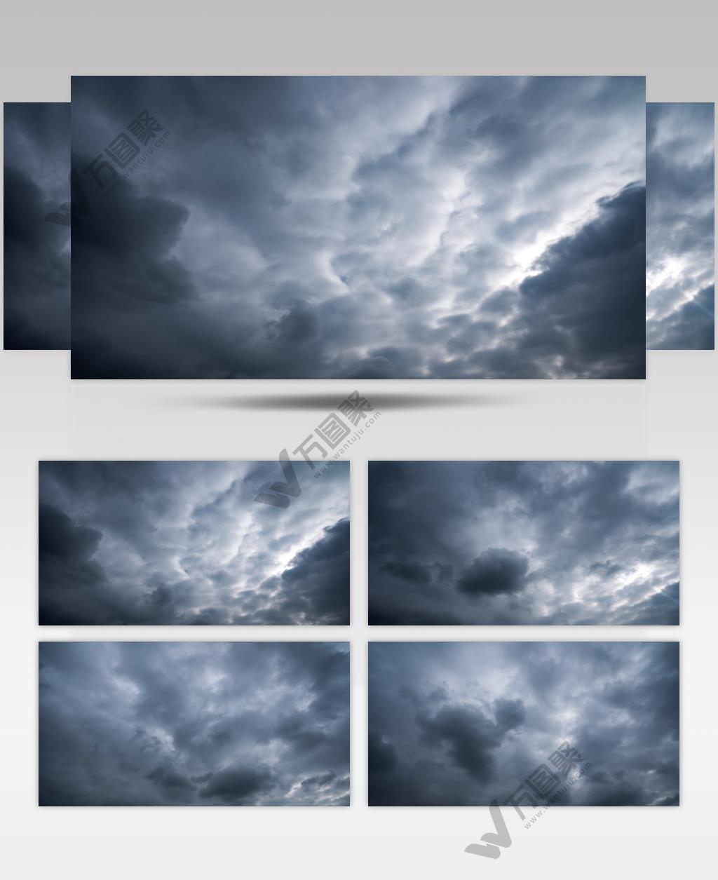 风雨欲来乌云台风飓风阴天气