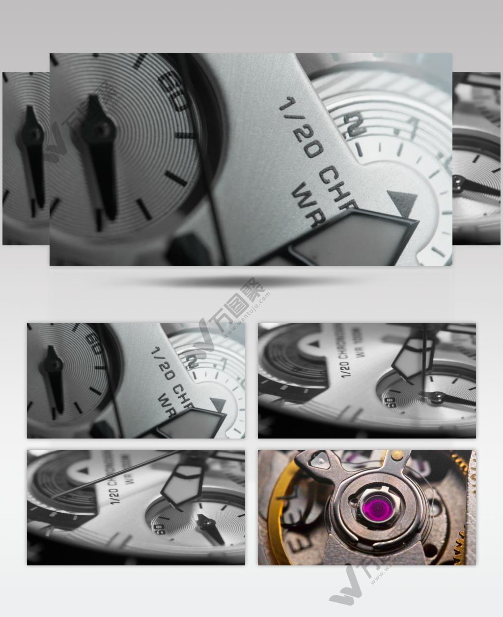 手表机芯指针微距特写慢镜升格