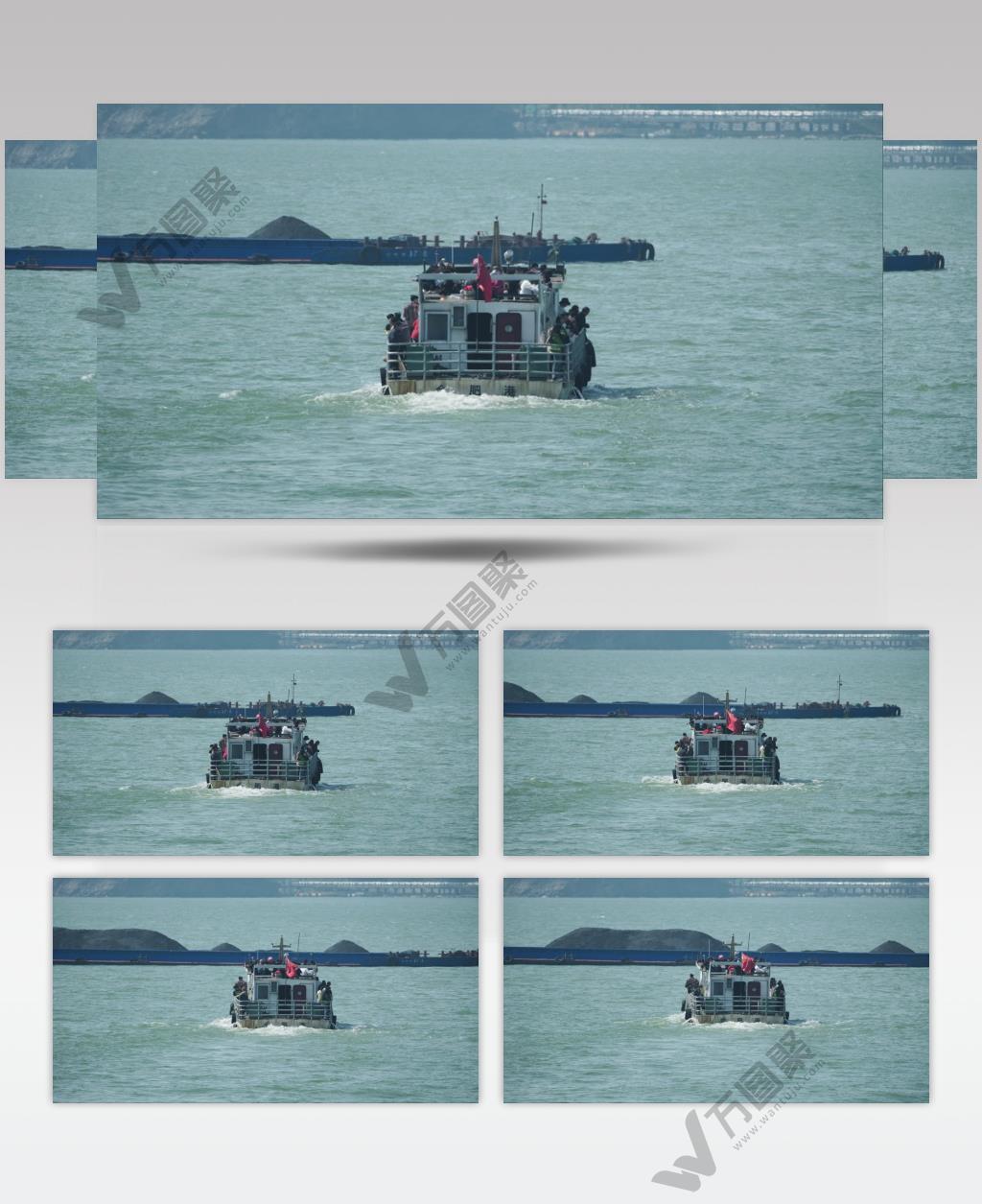 安徽合肥巢湖姥山岛轮船游客