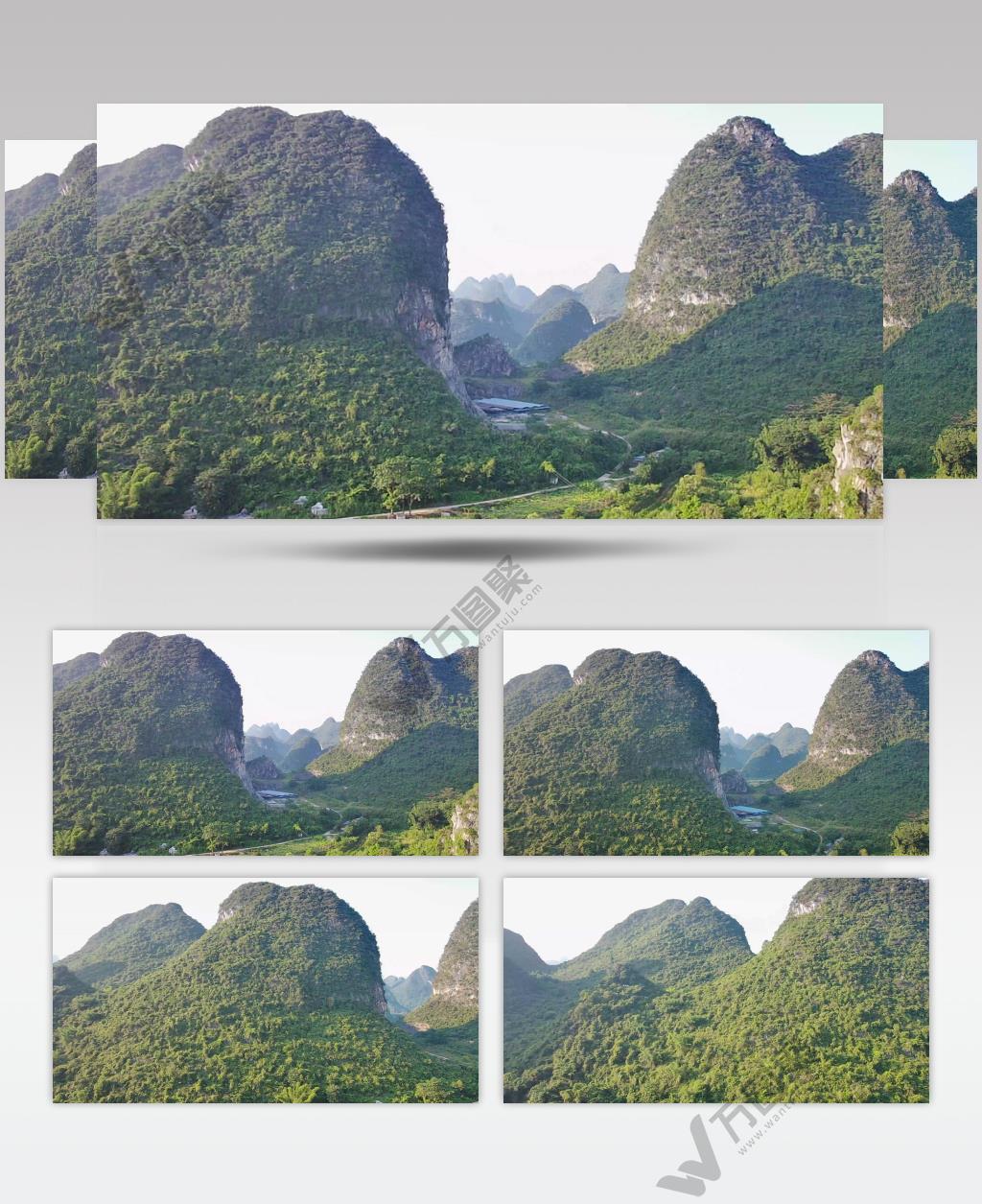 不同的角度 可以看出不同的山峰风景