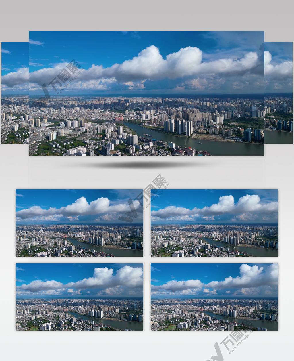 海口蓝天白云延时风光