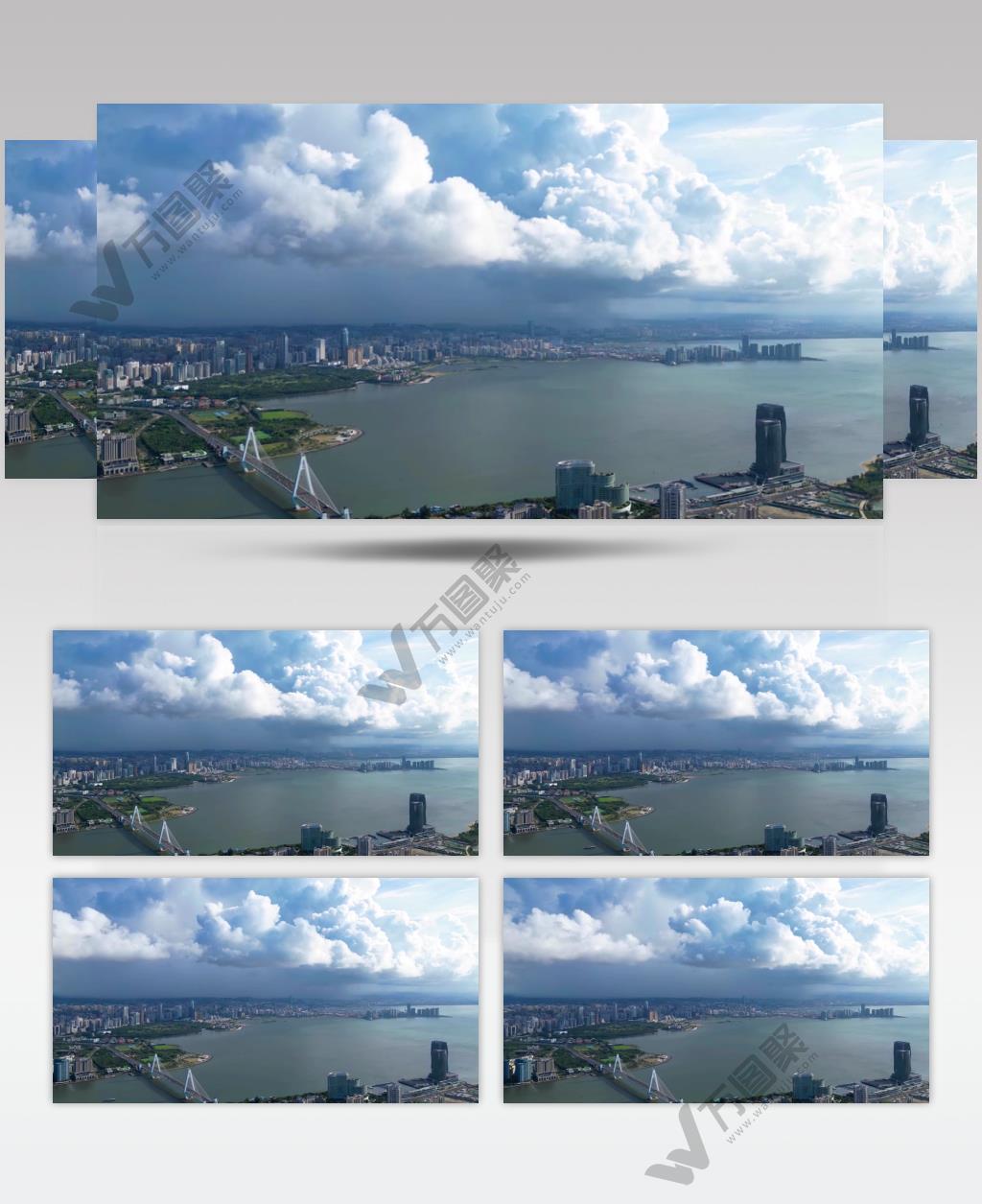 海口蓝天白云延时风光