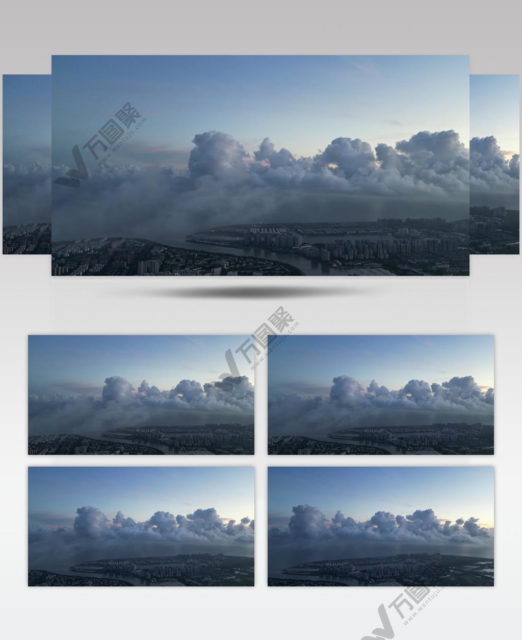 航拍海口城市风光