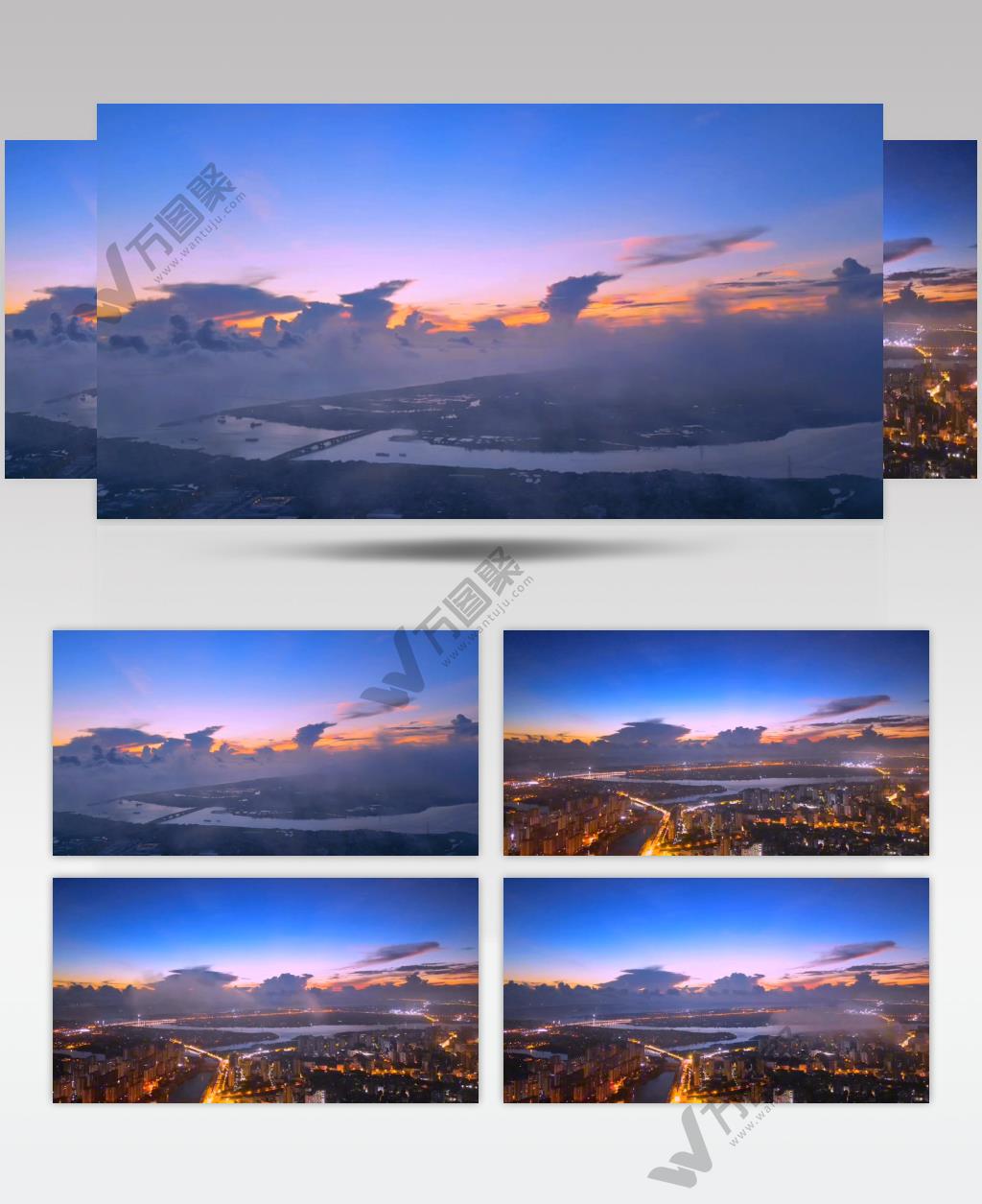 航拍海南城市延时风光