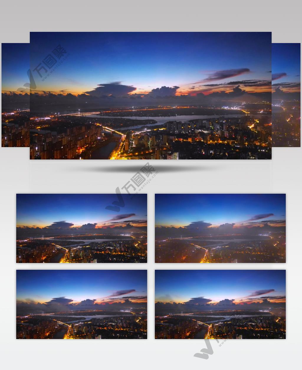 航拍海南城市延时风光