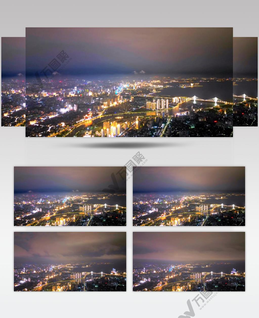 航拍海南城市延时风光