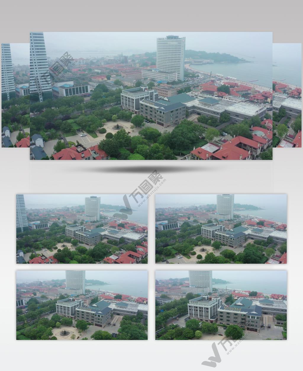 航拍张裕酒文化博物馆人文古迹视频素材