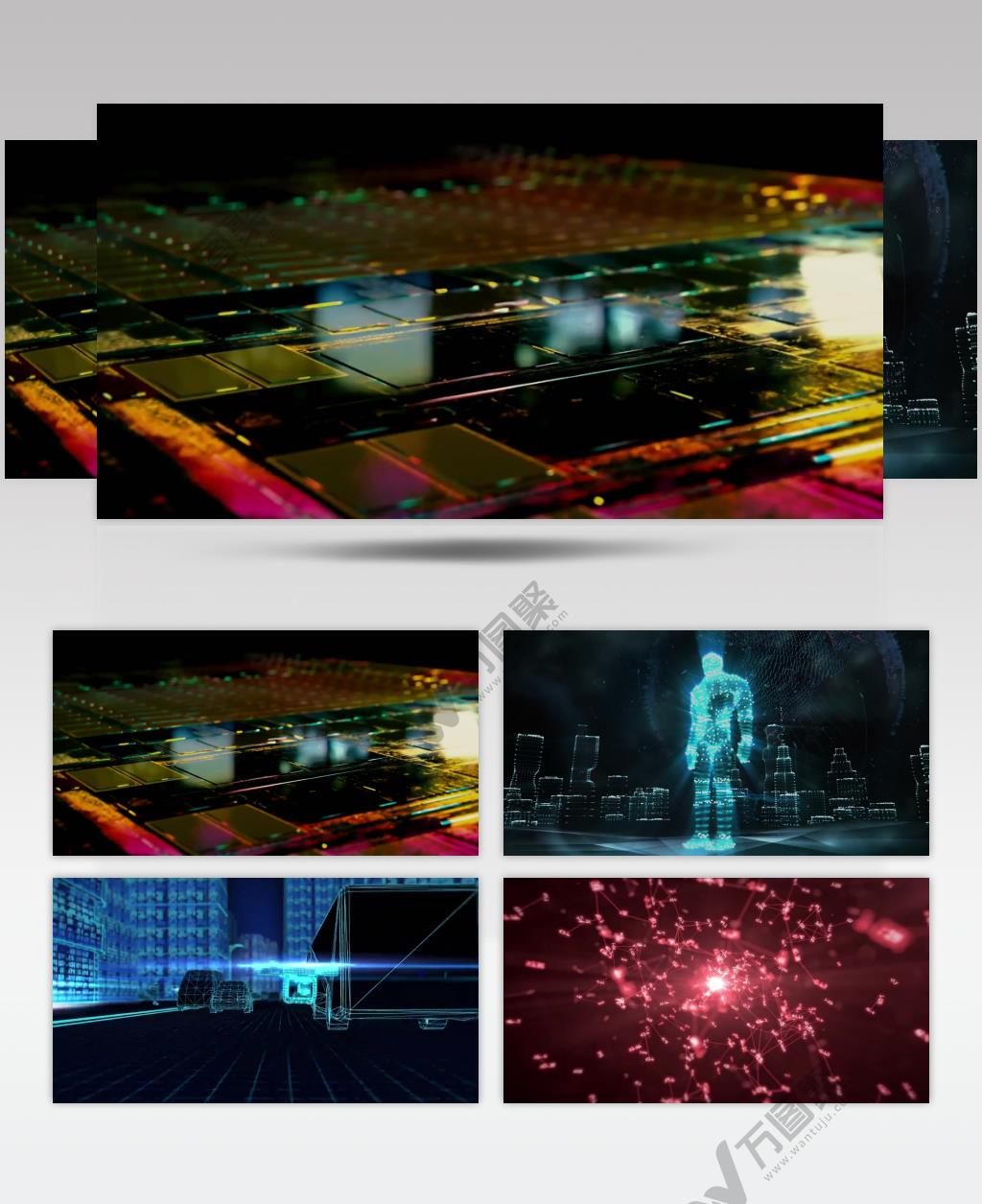 互联网科技产业高科技芯片制造流程开场视频