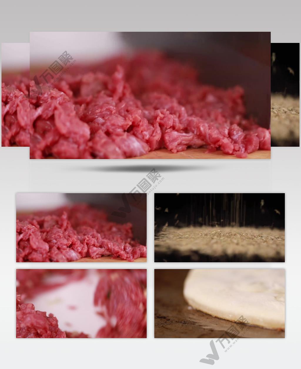 美味牛肉香河肉饼的制作过程视频素材