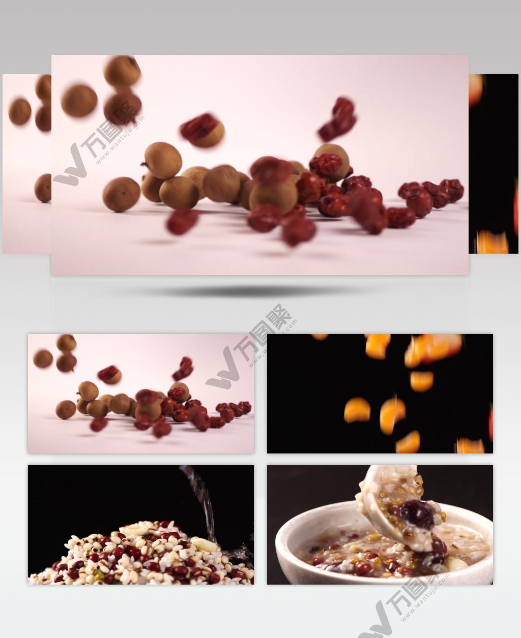 时令美味水果八宝粥美食栏目宣传视频素材