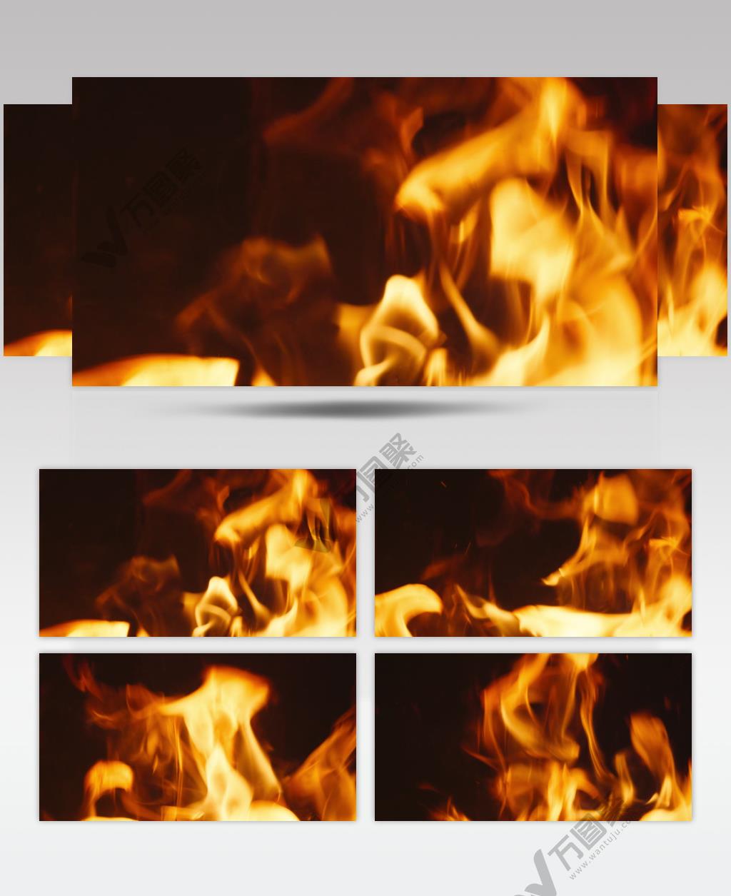 烈火焚烧烈焰火焰木炭柴火