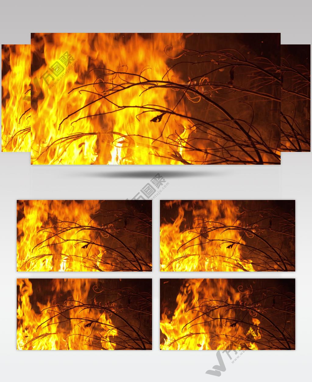 森林大火秸秆禁烧焚烧火焰燃烧