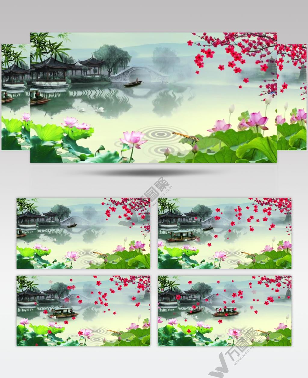 中国风江南唯美水墨风景视频素材