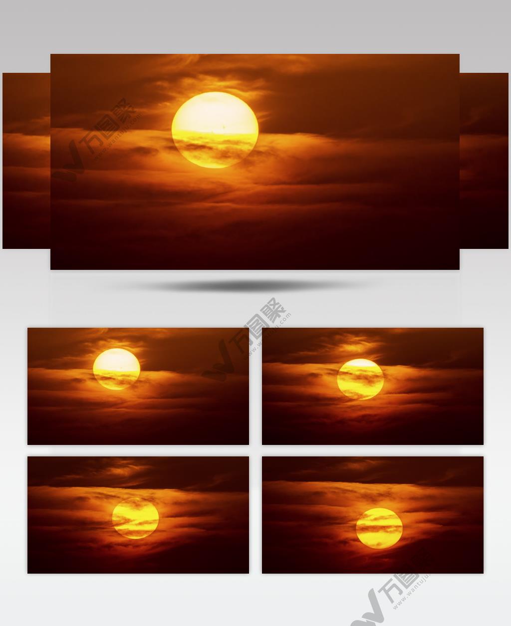 日落夕阳太阳下山傍晚黄昏延时