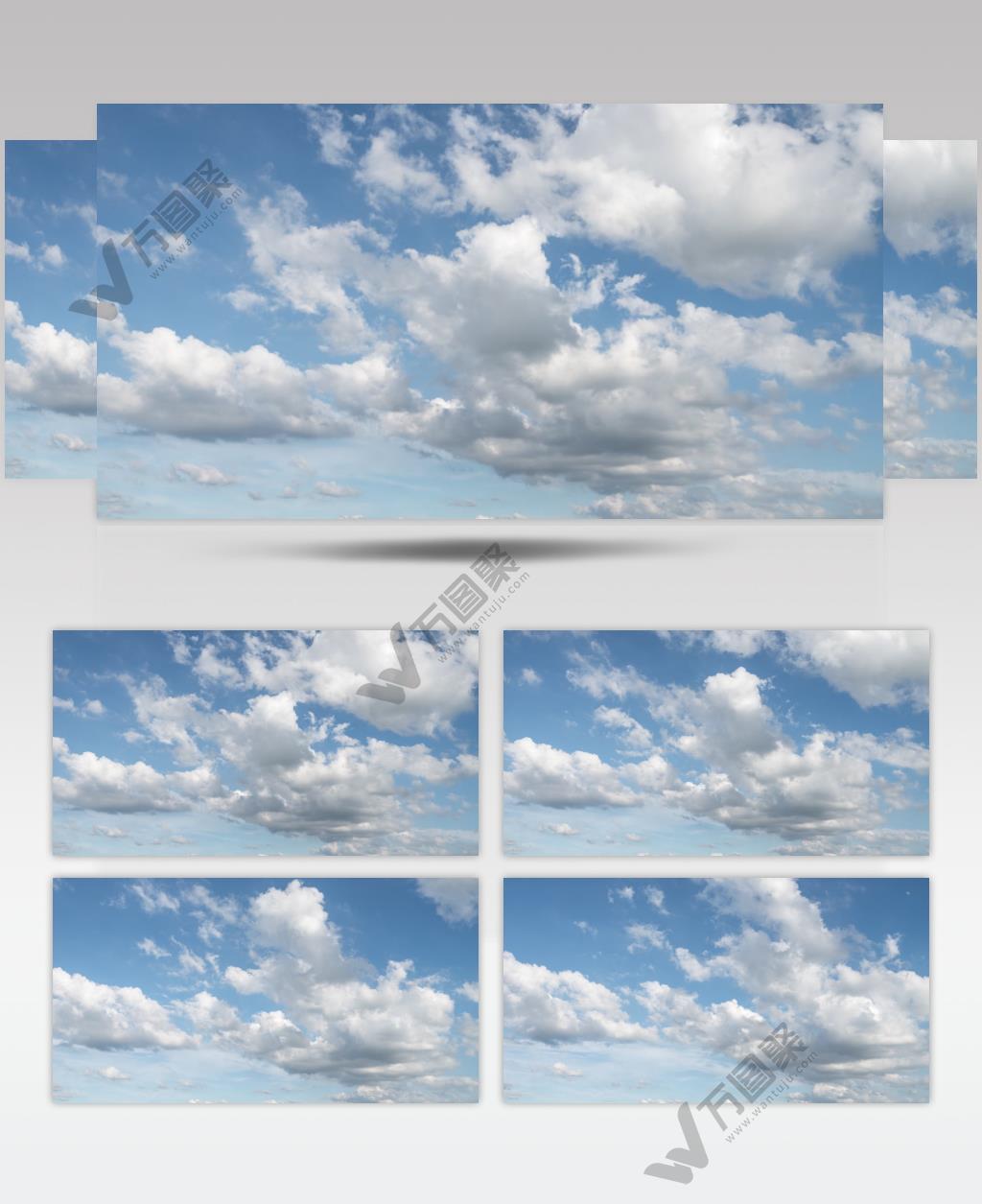 晴空万里蓝天白云天空延时