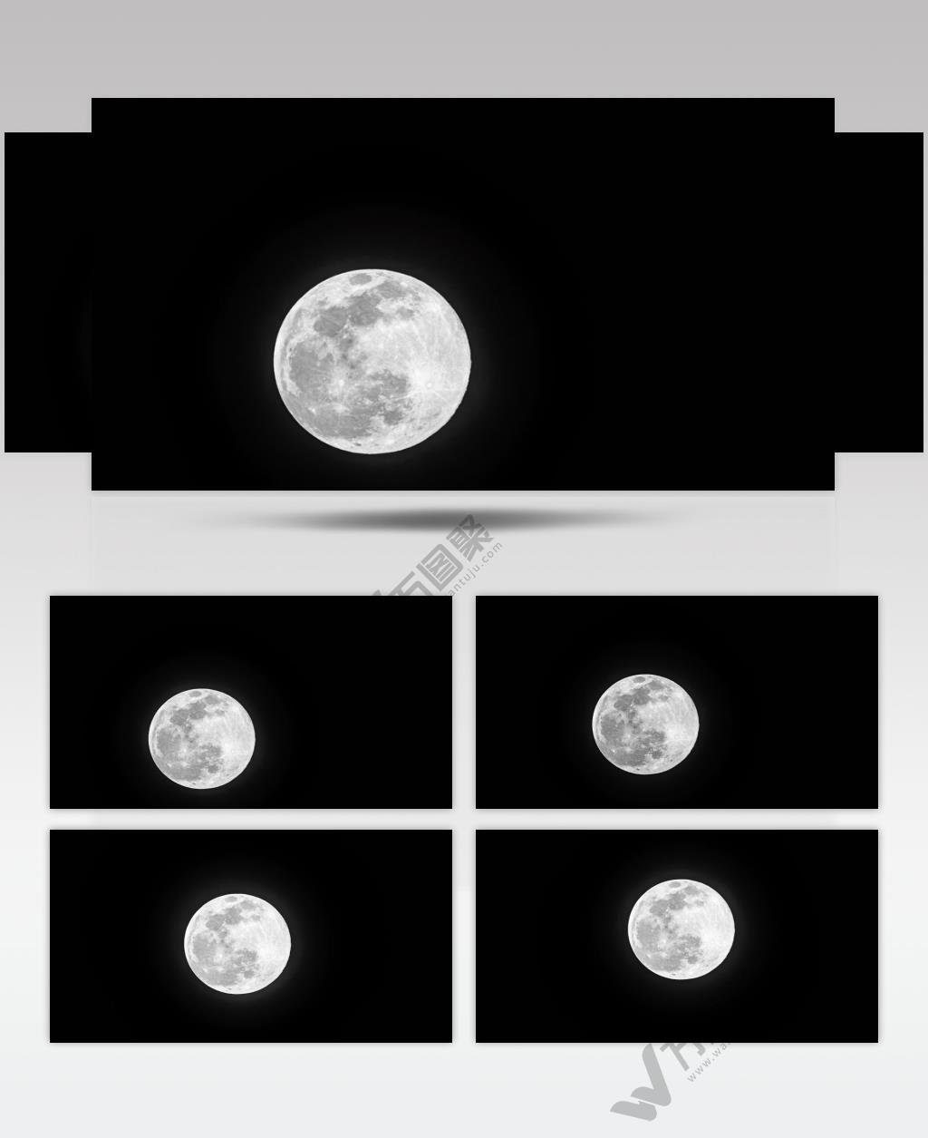 唯美满月亮月球移动延时摄影