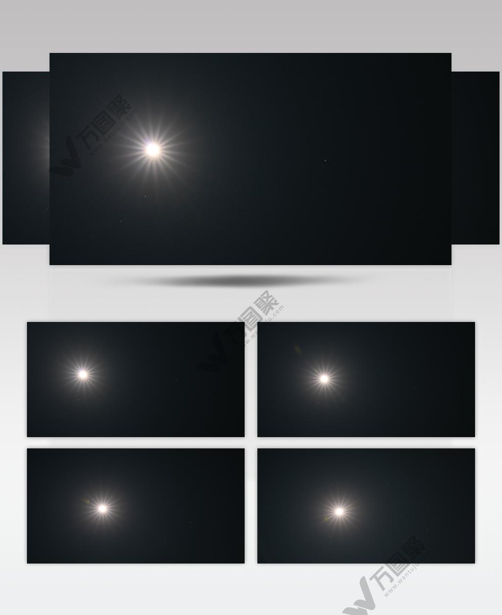 夜晚月亮月球星芒银河延时