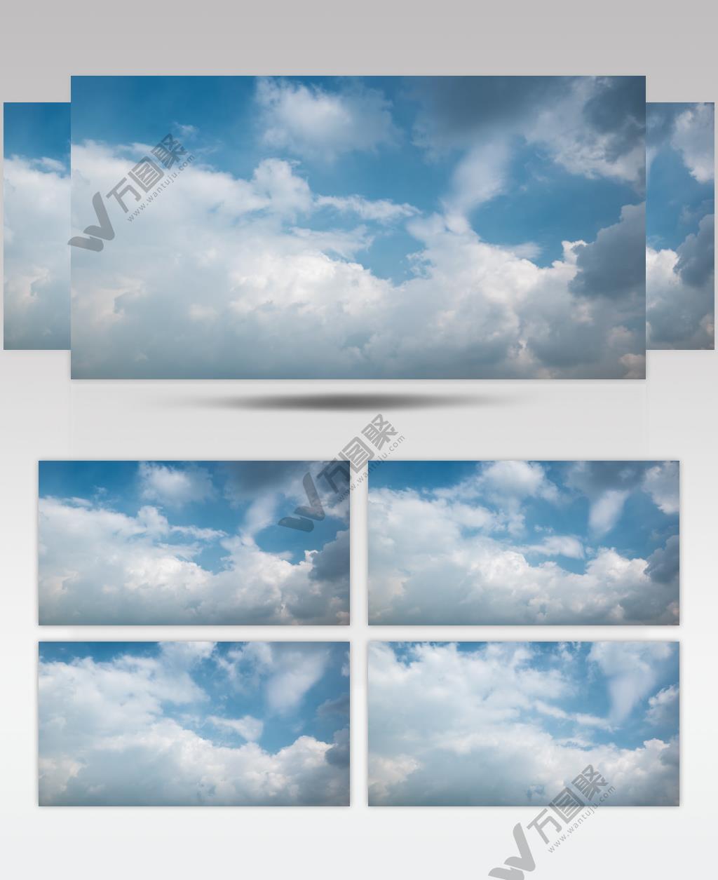 夏天晴天空万里无云彩延时