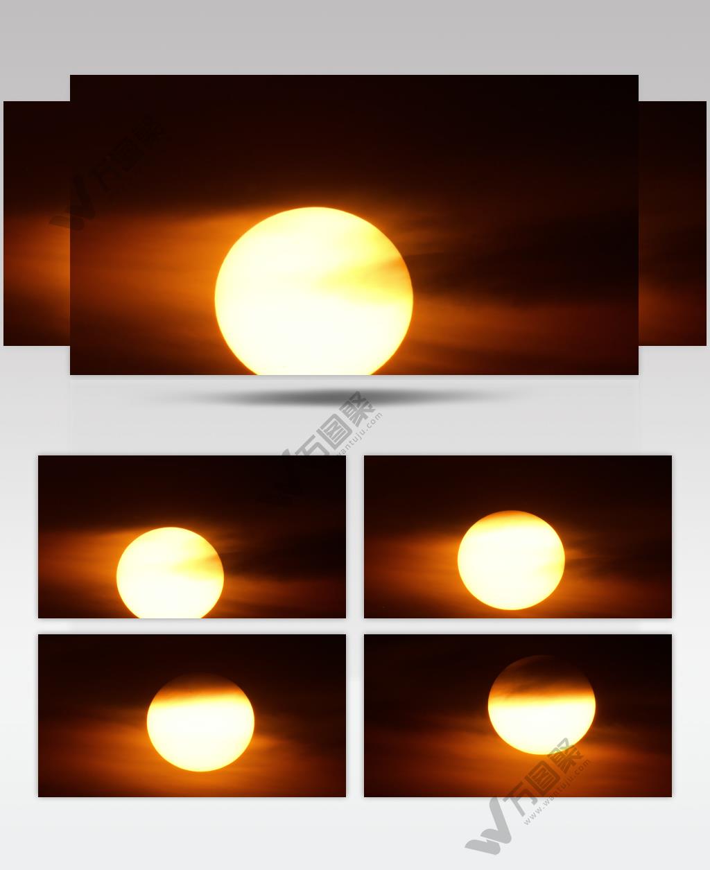 超大太阳升起日出黎明朝阳