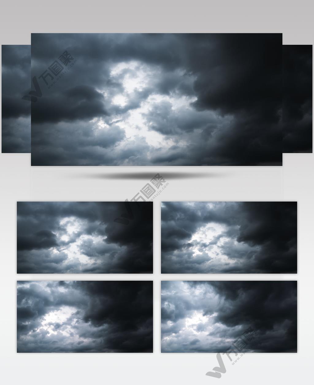 乌云密布暴风雨前夕台风变天