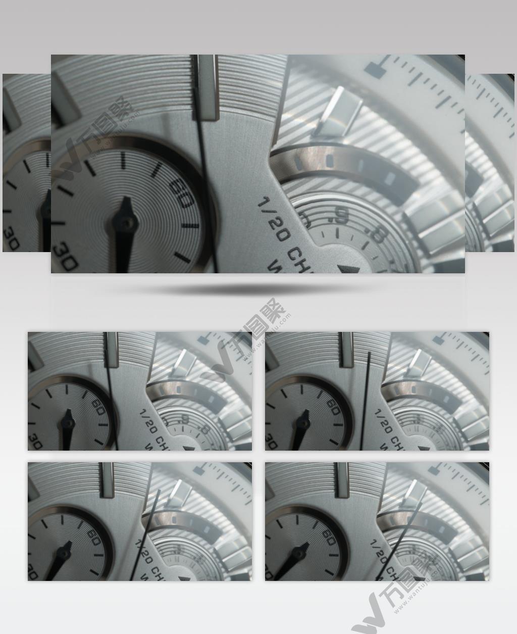 石英手表时钟计时器秒针微距