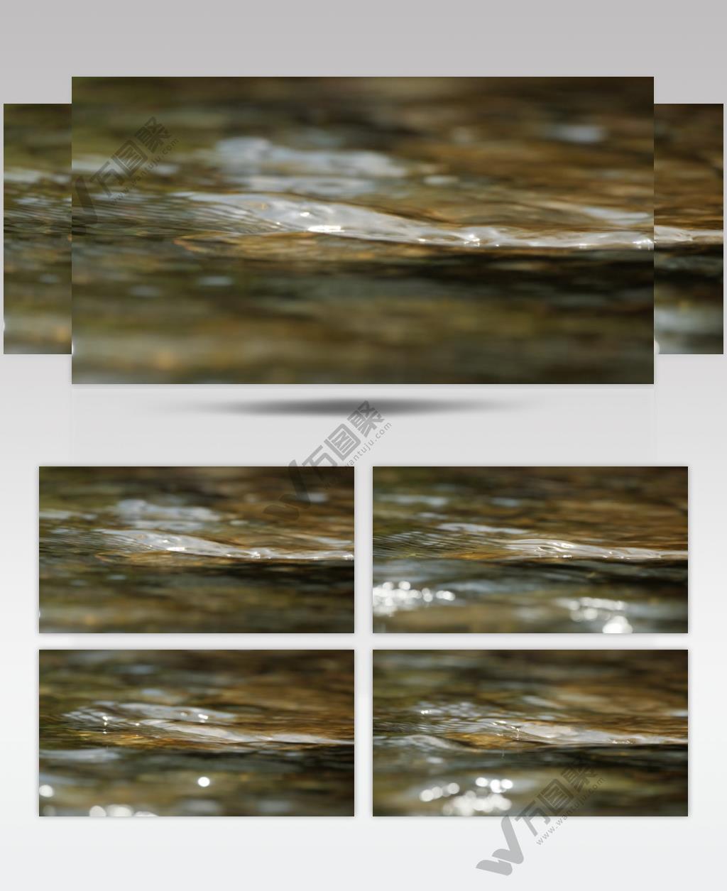 湍急的山涧泉水清澈小溪浪花