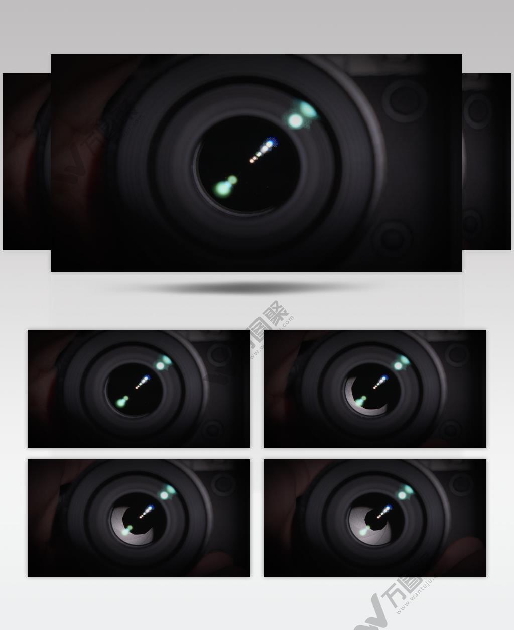 用手拧动相机镜头光圈环摄影