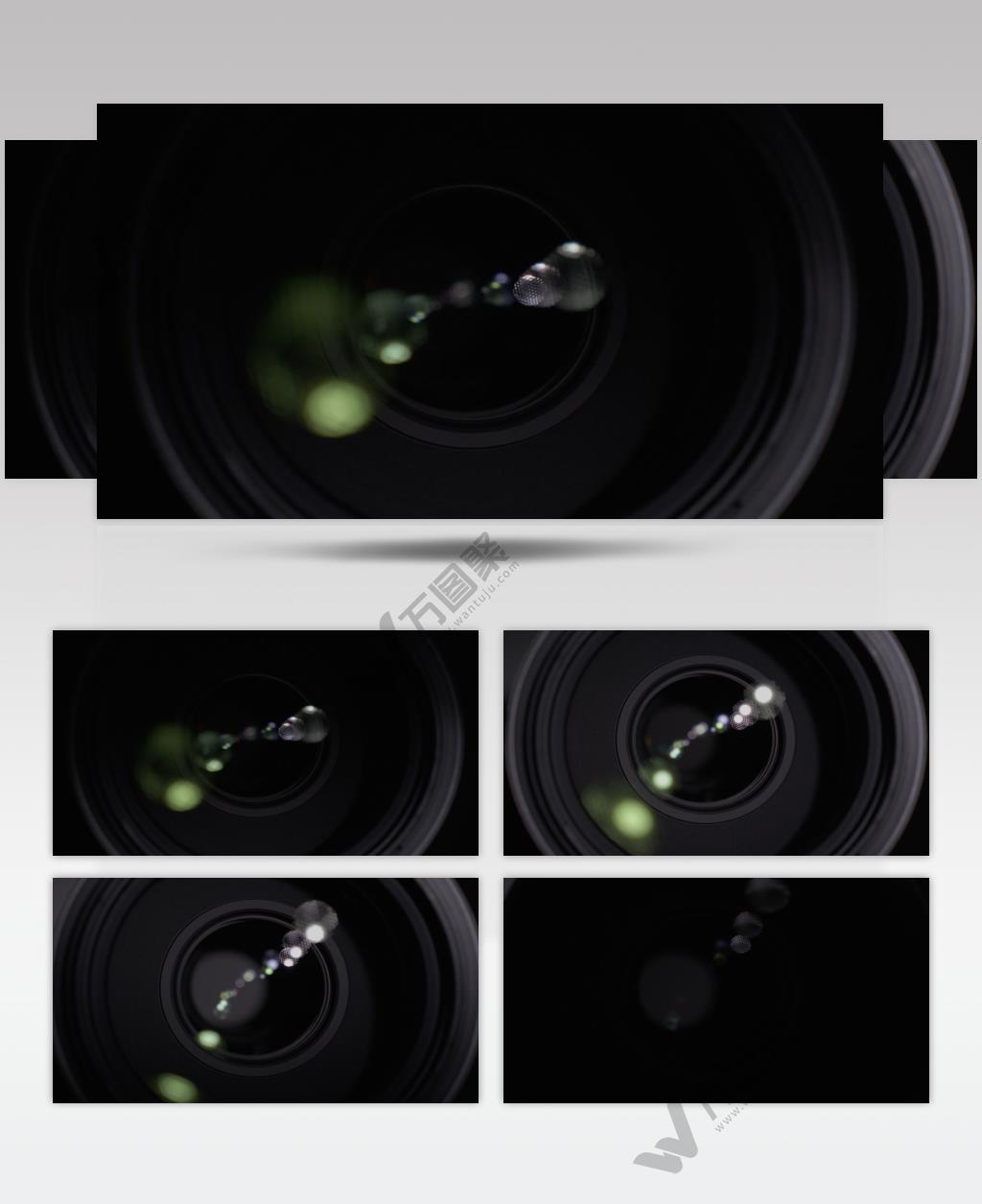 相机长焦镜头镀膜镜组特写