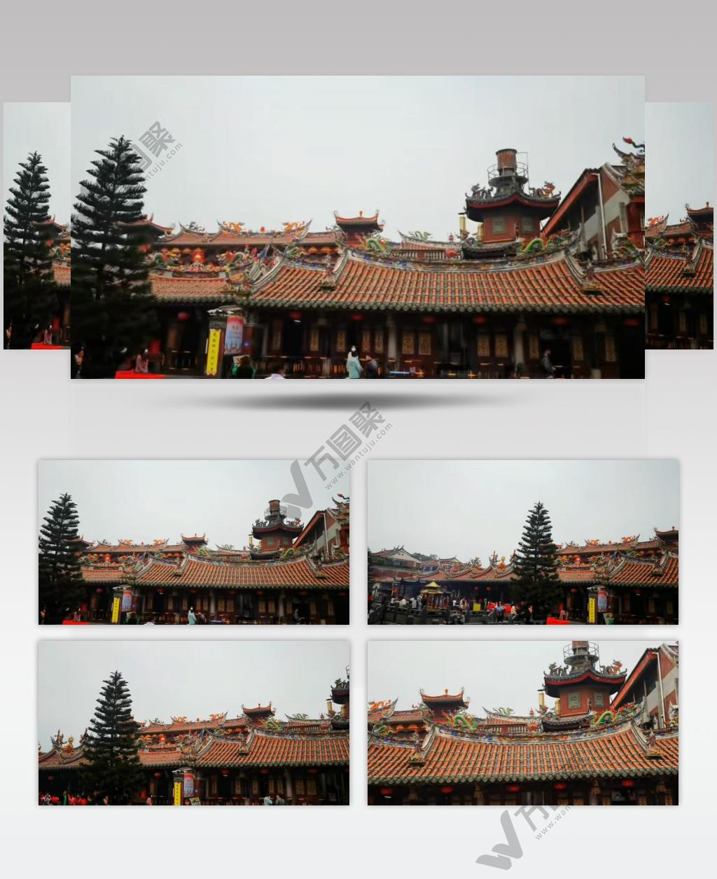 高清晰实拍寺庙建筑素材