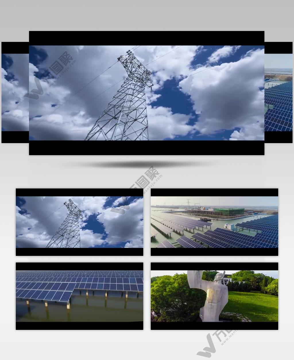 新能源科技太阳能建筑产业企业宣传视频素材