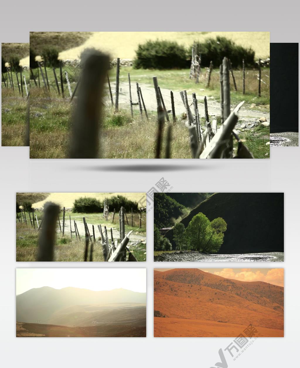 实拍心旷神怡炊烟村庄阳光自然风光背景视频