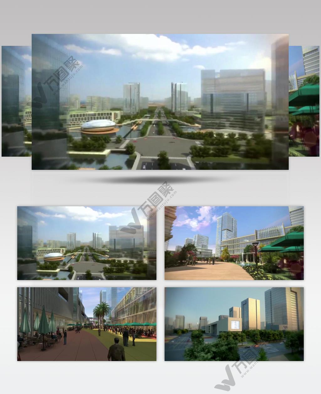 南京 软件园 商业 中心 三维 建筑 游历 动画 (1)