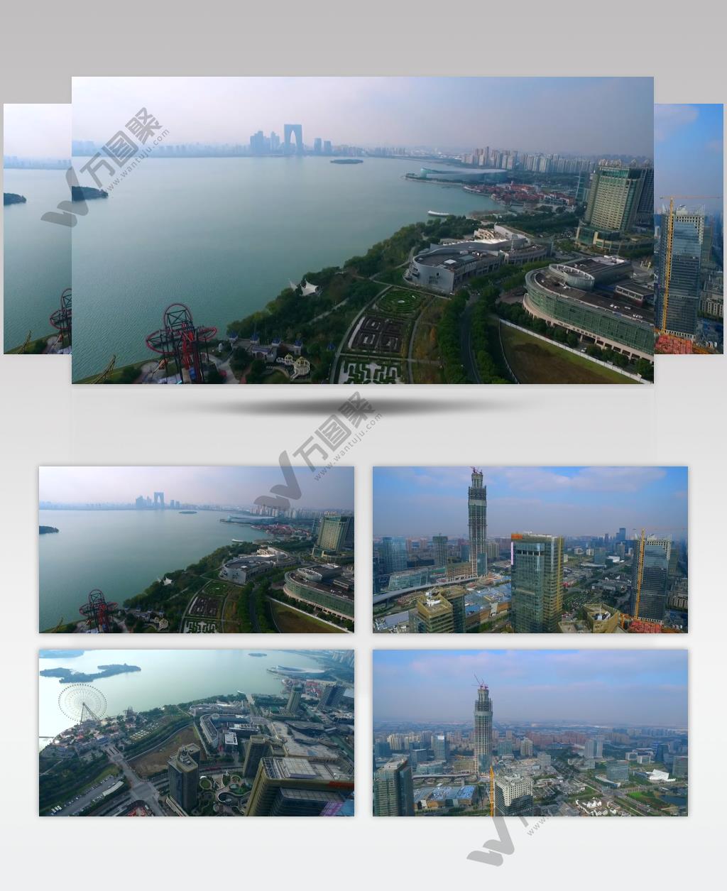 航拍苏州城市美景