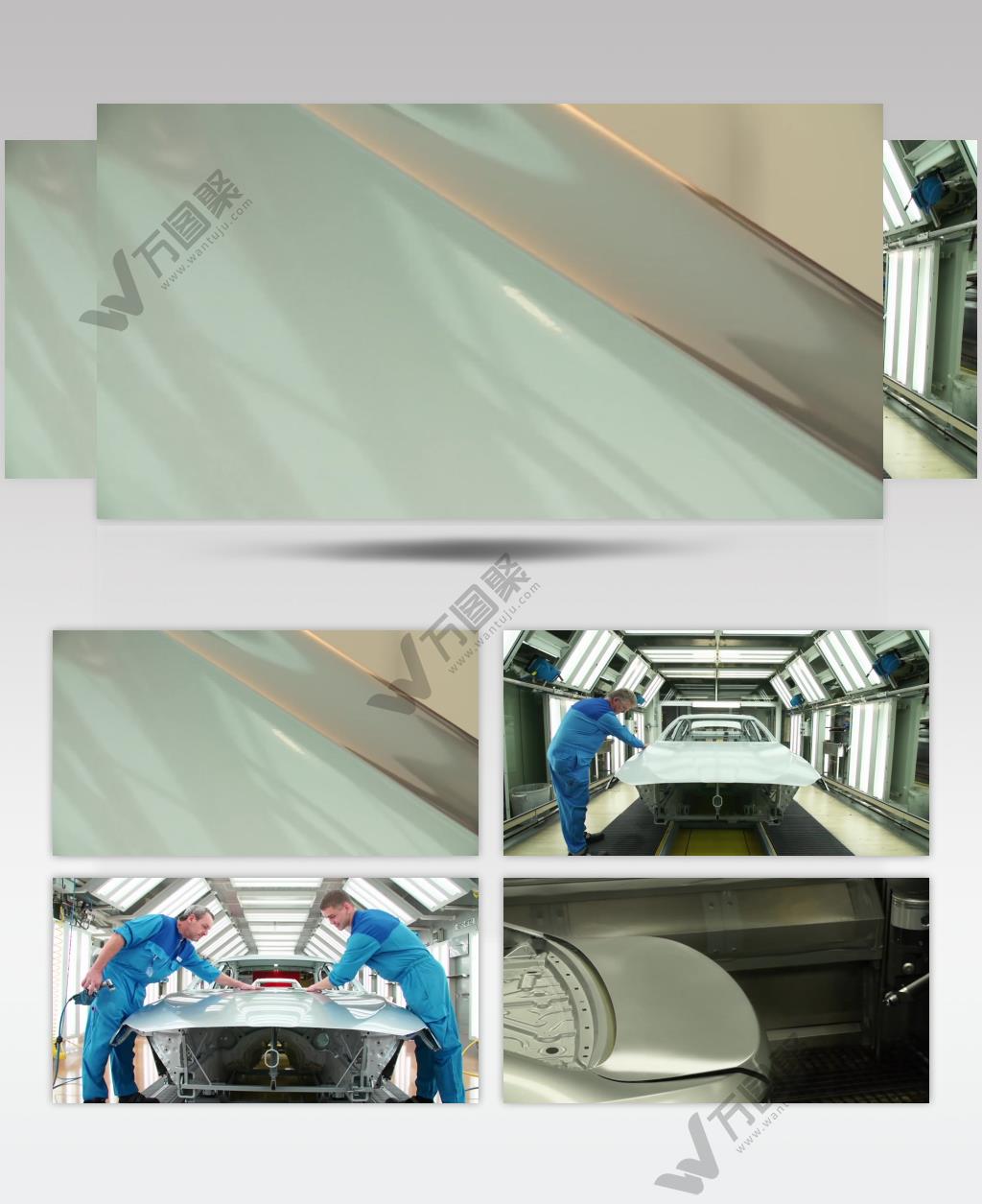 宝马汽车生产制造喷漆工艺工业科技企业宣传实拍视频素材